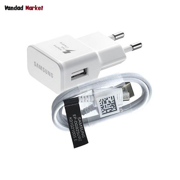 شارژر سریع دیواری سامسونگ همراه با کابل Micro USB  طول 1 متری مناسب برای گوشی سامسونگ Galaxy S6